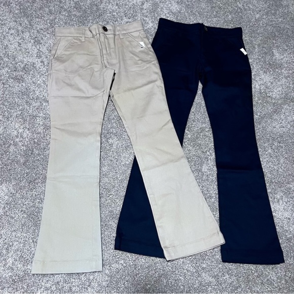 NWT Old Navy girls bundle of two bootcut uniform pants size 8